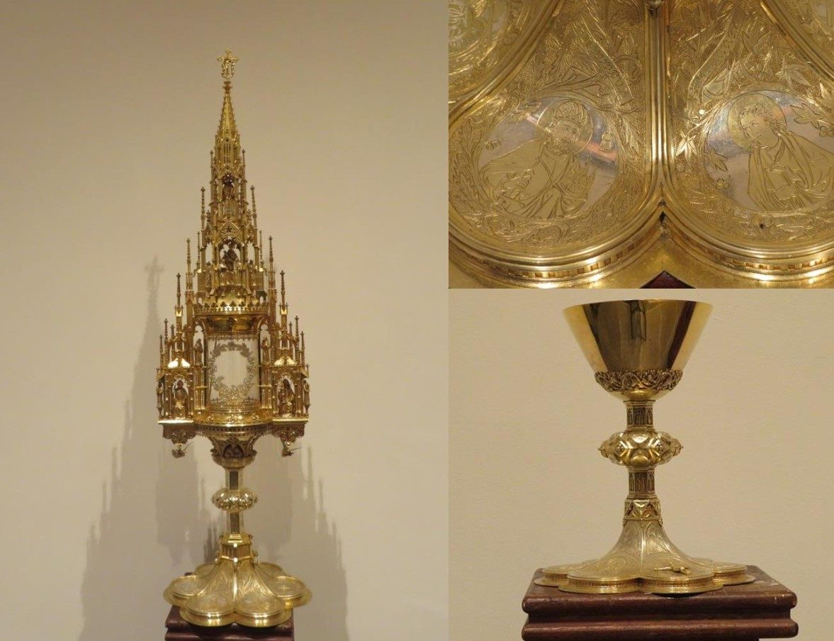 De torenmonstrans en miskelk van de Sint Martinuskerk