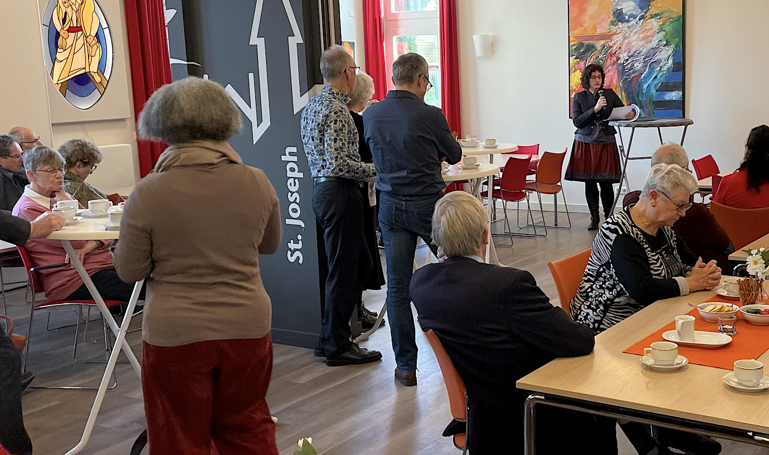 Vice-voorzitter Angélique Liebens spreekt de Nieuwjaarstoespraak uit