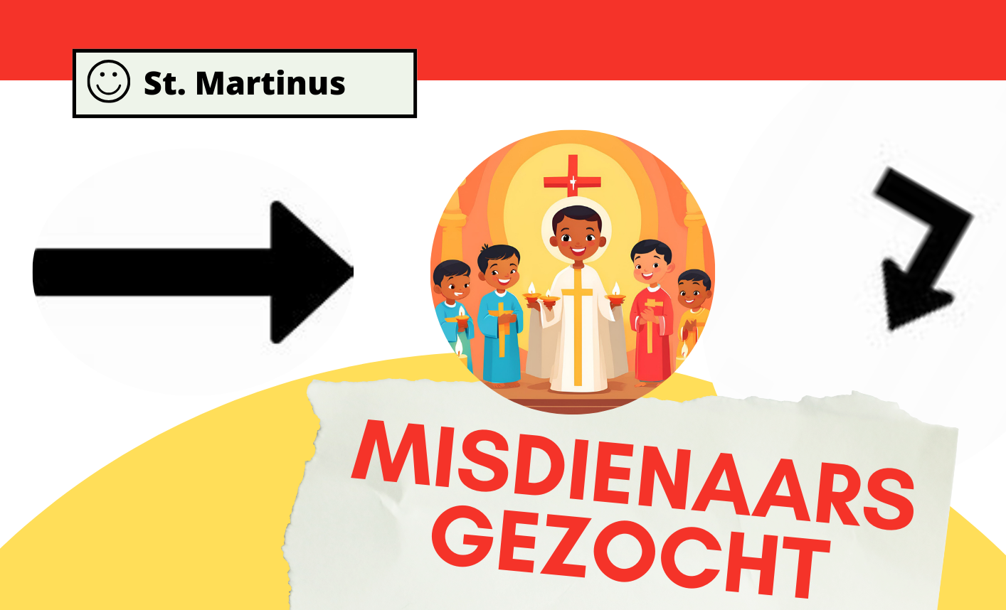 Misdienaars gezocht: Jongens en meisjes vanaf de Eerste Heilige Communie.