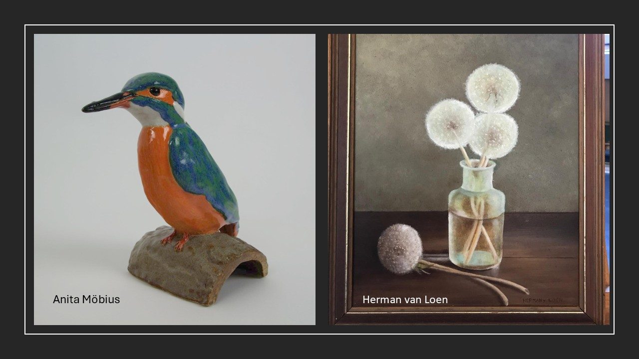 Expositie met keramiek van Anita Möbius en schilderijen van Herman van Loen