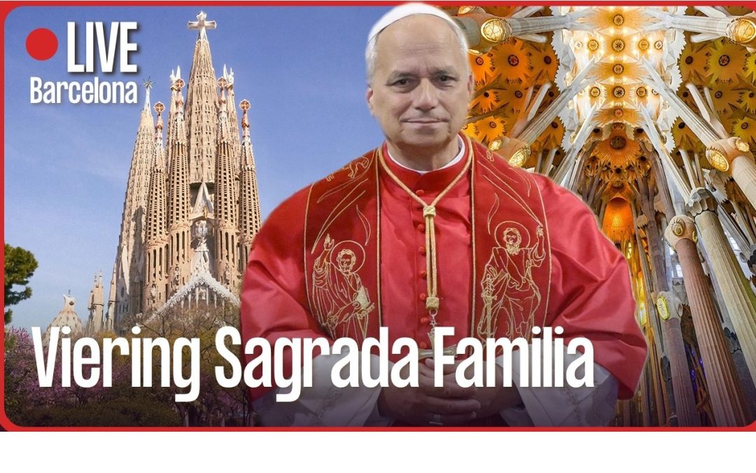 De Viering Sagrada Familia in Barcelona met paus Leo